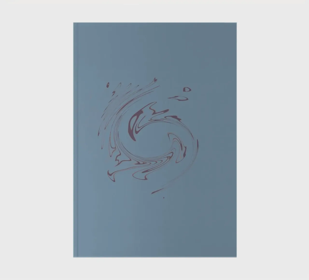 Abstract dynamic circular pattern in blue and purple notebook by Something for you