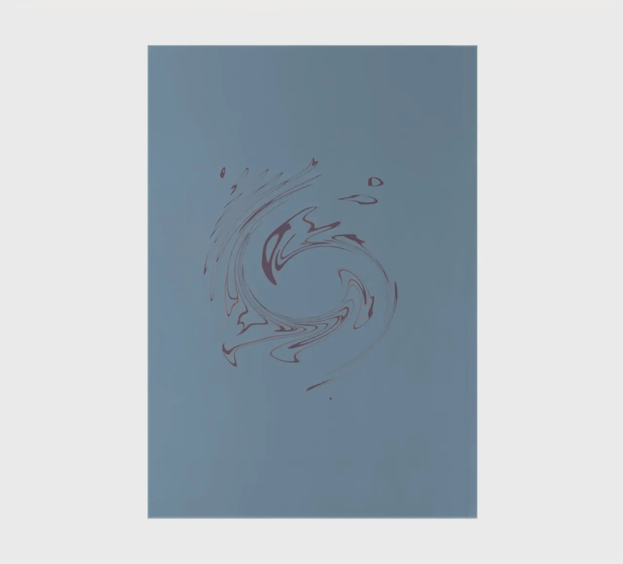 Abstract dynamic circular pattern in blue and purple notebook by Something for you