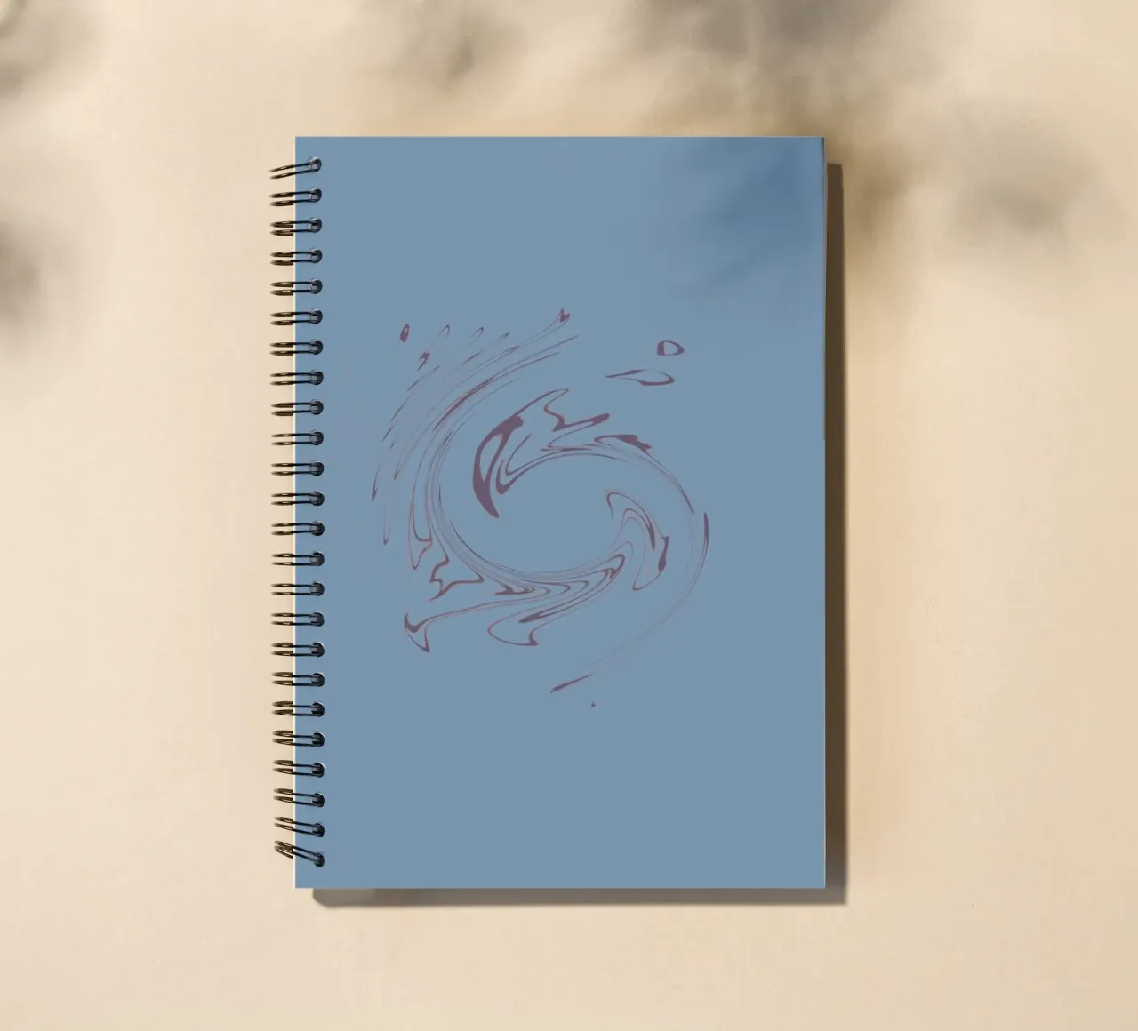 Abstract dynamic circular pattern in blue and purple spiral notebook by Something for you