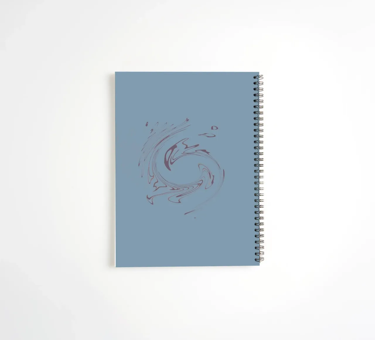 Abstract dynamic circular pattern in blue and purple spiral notebook by Something for you