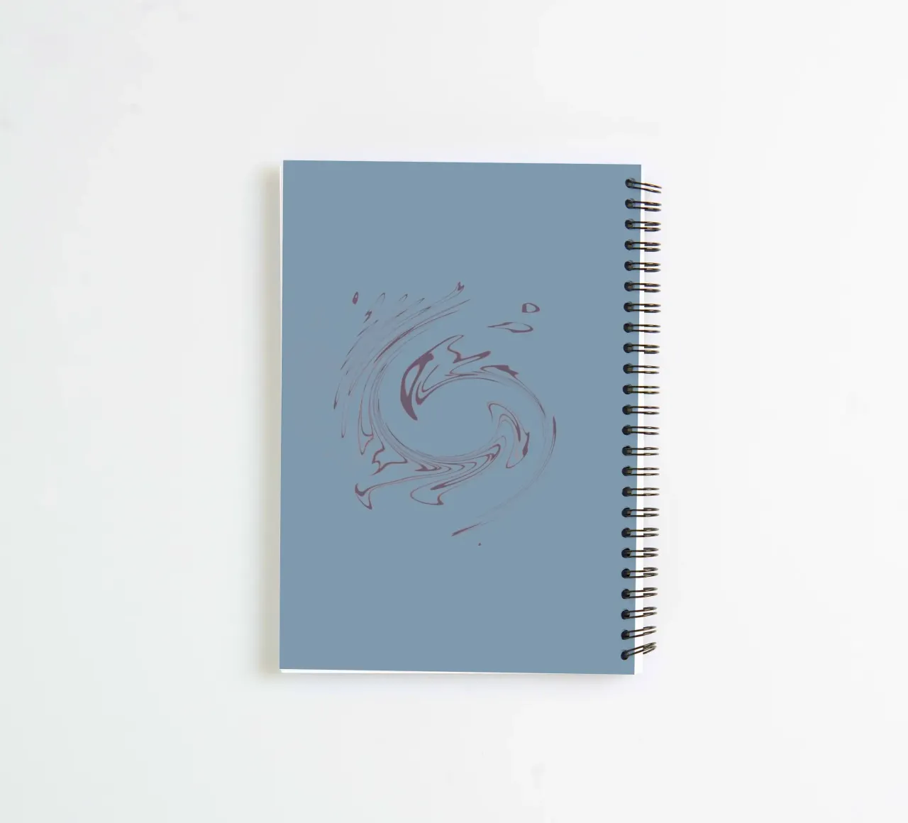 Abstract dynamic circular pattern in blue and purple spiral notebook by Something for you