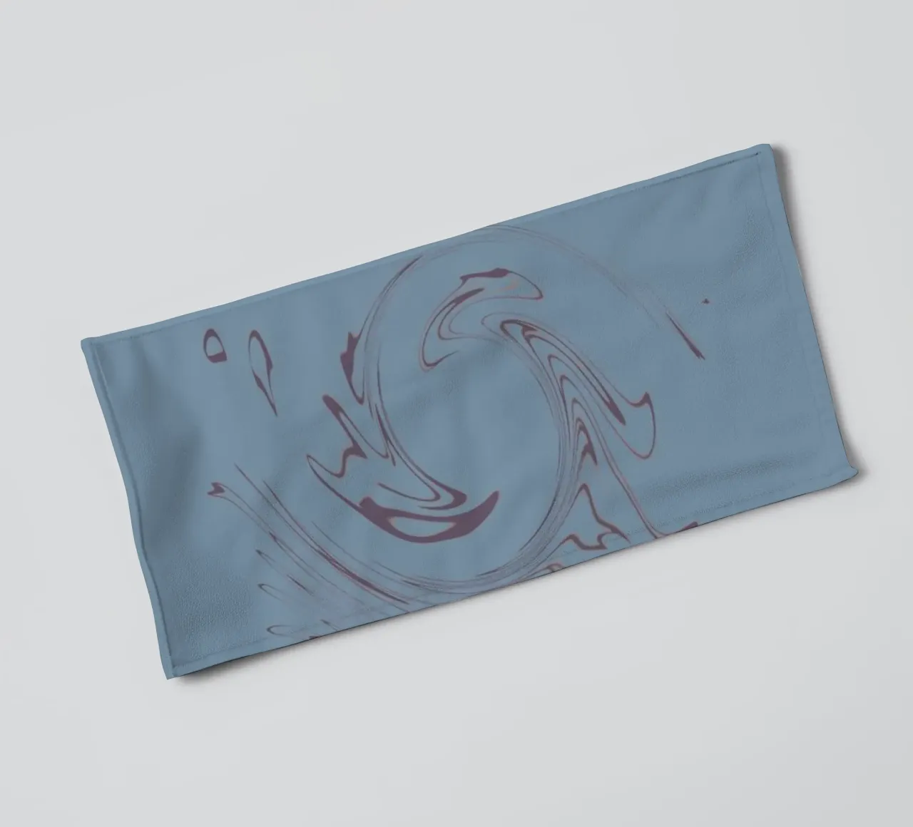 Abstract dynamic circular pattern in blue and purple towel by Something for you