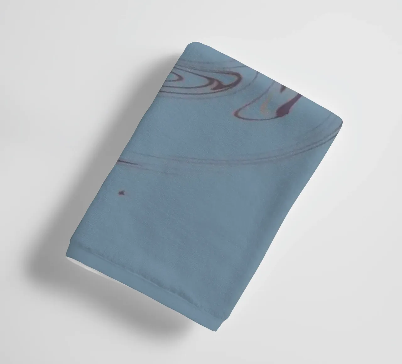 Abstract dynamic circular pattern in blue and purple towel by Something for you