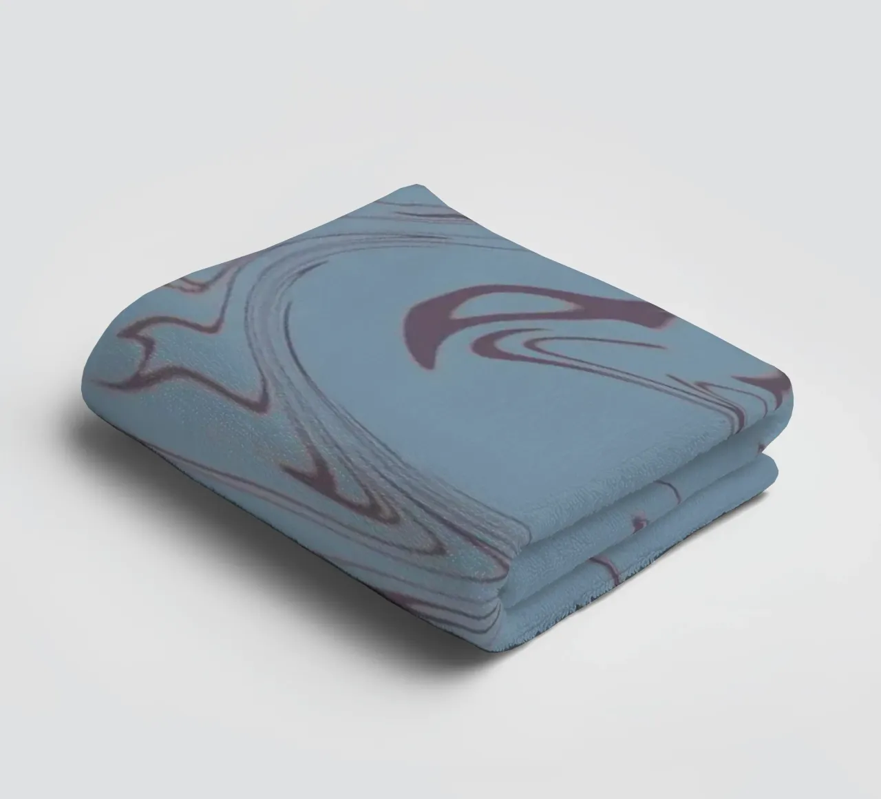 Abstract dynamic circular pattern in blue and purple towel by Something for you