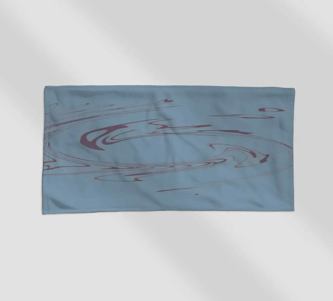 Abstract dynamic circular pattern in blue and purple beach towel by Something for you