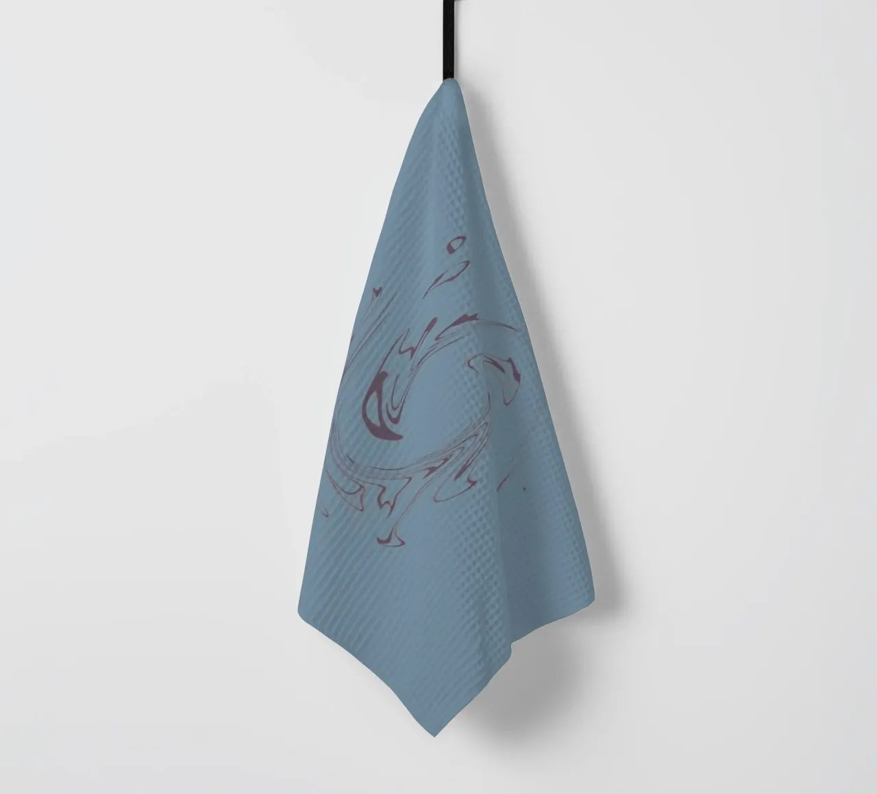 Motif circulaire abstrait et dynamique en bleu et violet torchon de Something for you