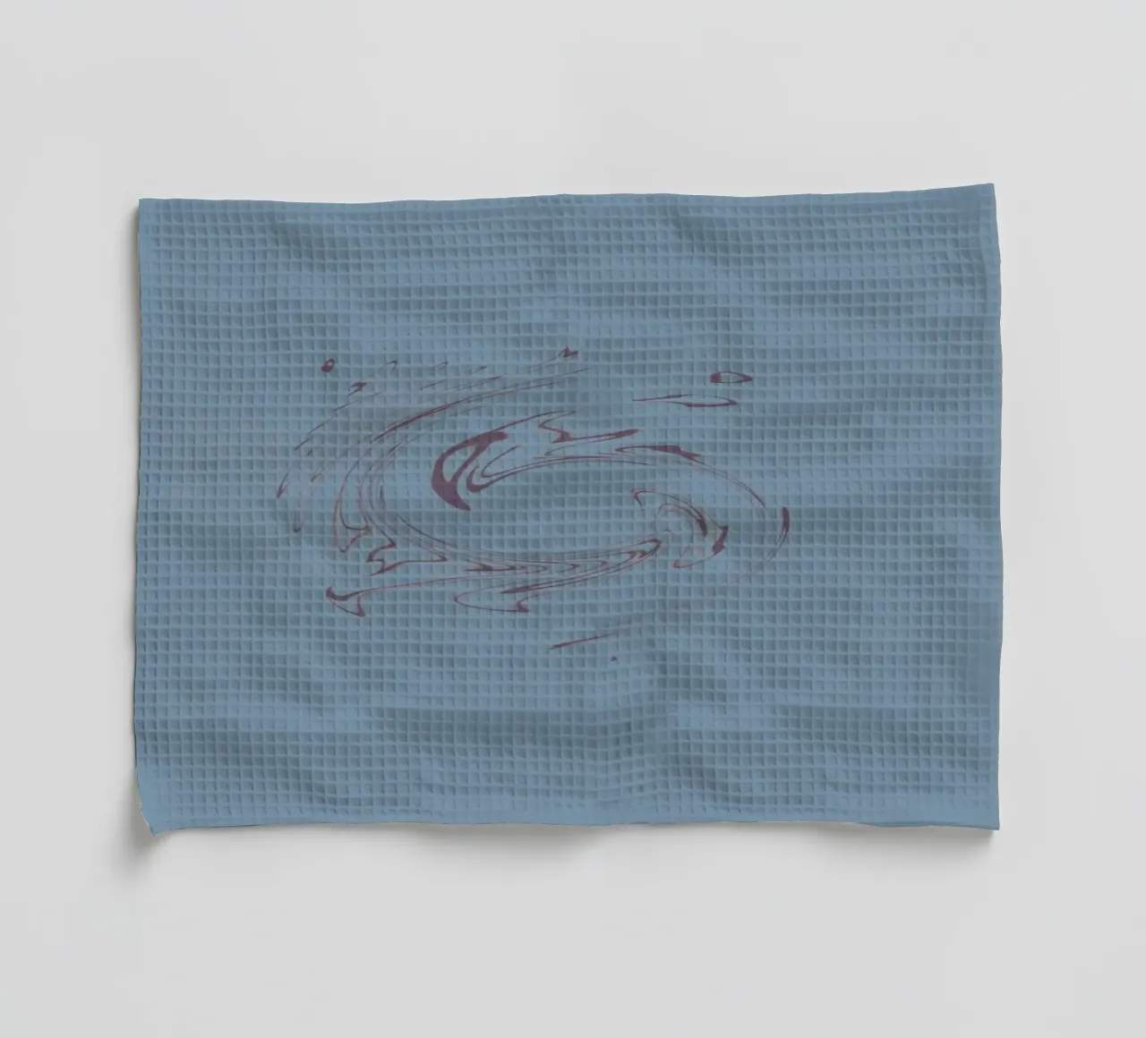 Abstract dynamic circular pattern in blue and purple tea towel by Something for you