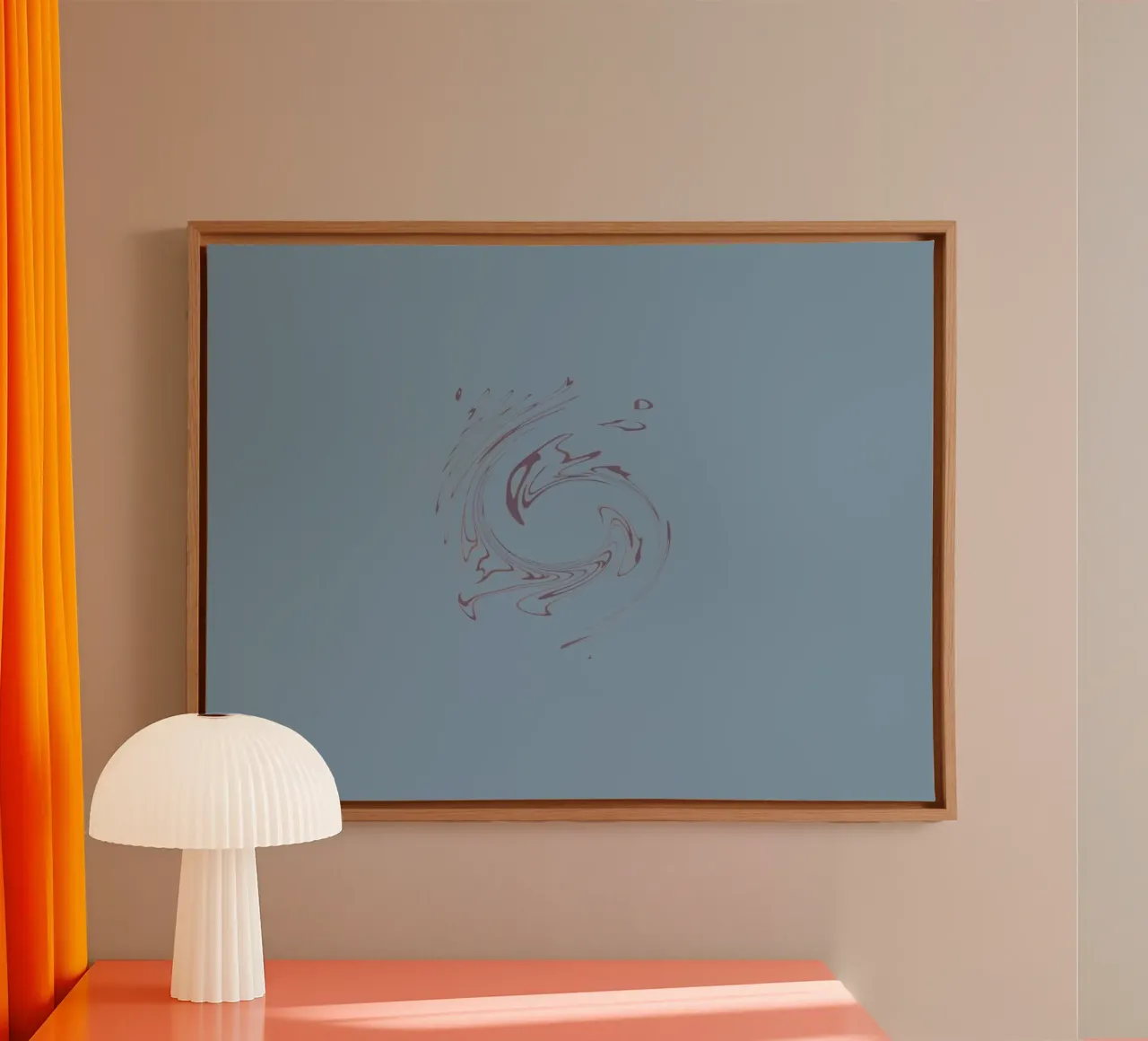 Abstract dynamic circular pattern in blue and purple canvas by Something for you