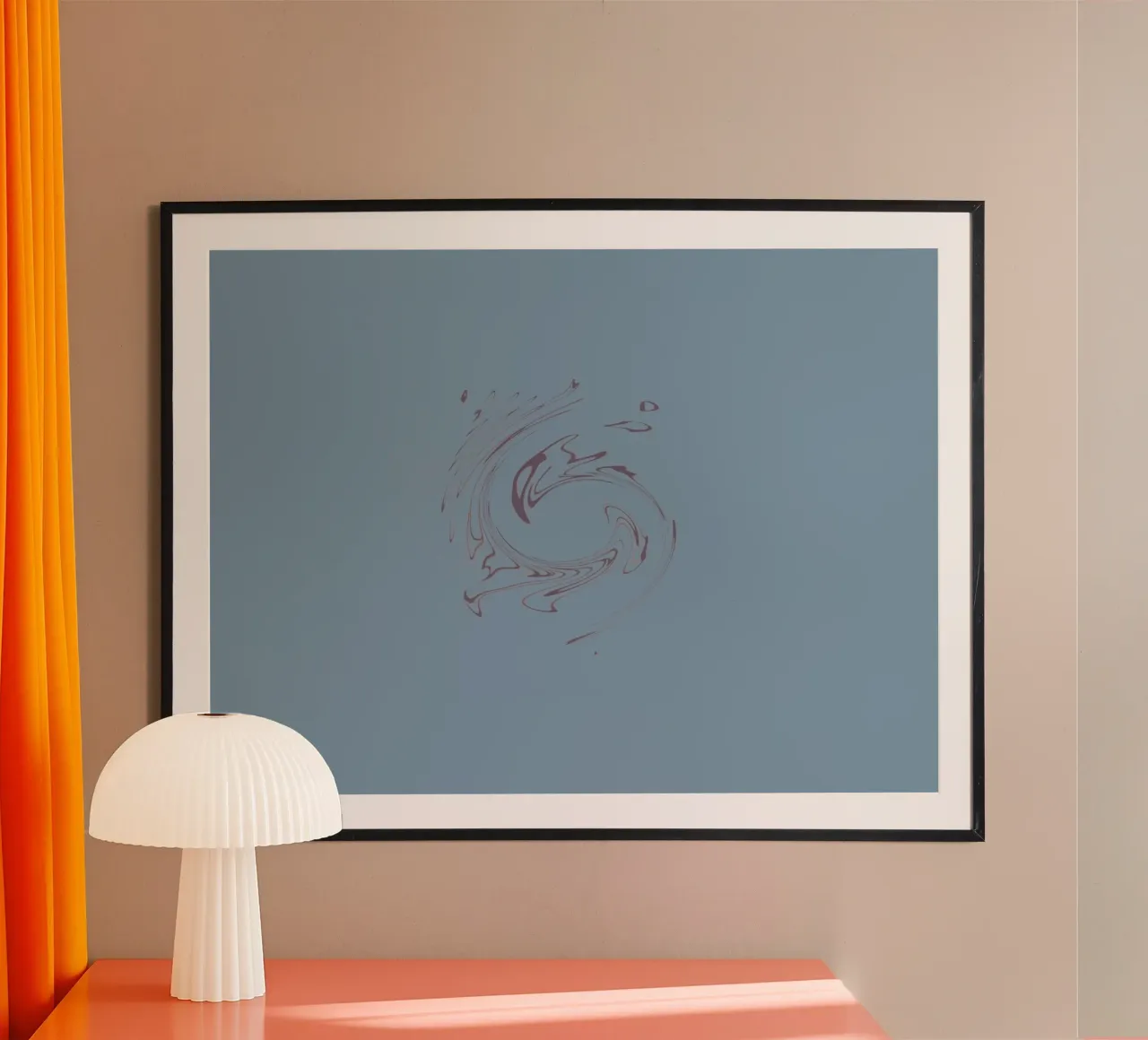 Abstract dynamic circular pattern in blue and purple hahnemühle by Something for you