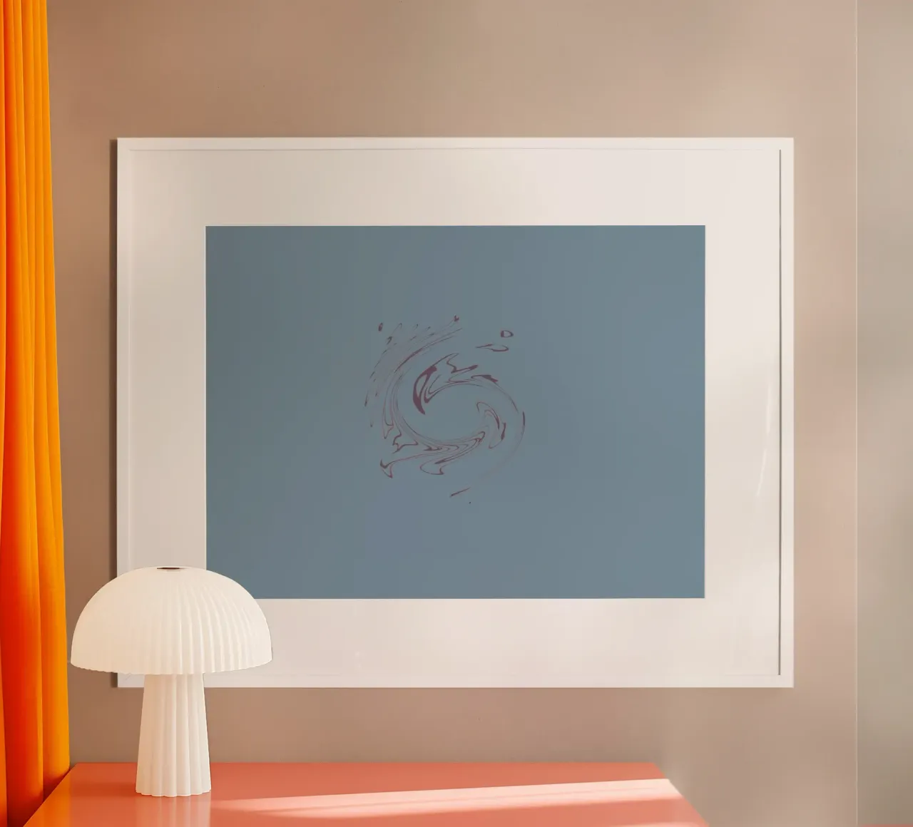 Abstract dynamic circular pattern in blue and purple hahnemühle by Something for you