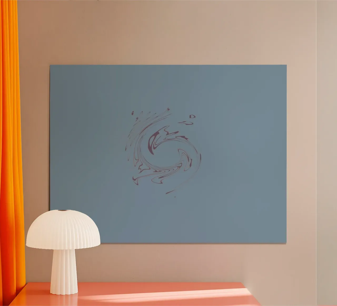 Abstract dynamic circular pattern in blue and purple hahnemühle by Something for you