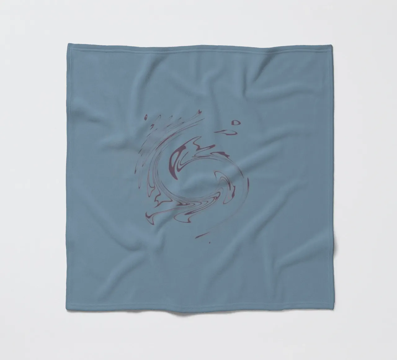 Abstract dynamic circular pattern in blue and purple fleece blanket by Something for you