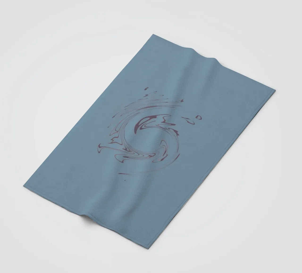 Abstract dynamic circular pattern in blue and purple fleece blanket by Something for you