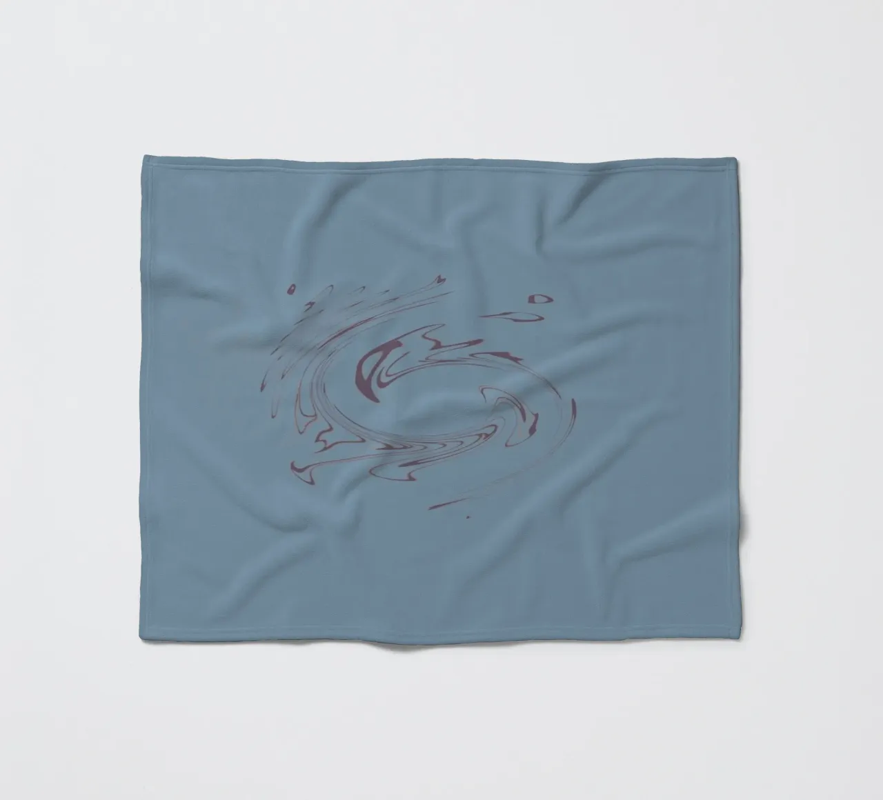 Abstract dynamic circular pattern in blue and purple fleece blanket by Something for you