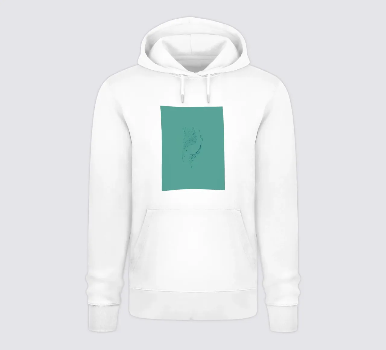 Abstract dynamic circular pattern in blue tones hoodie by Something for you