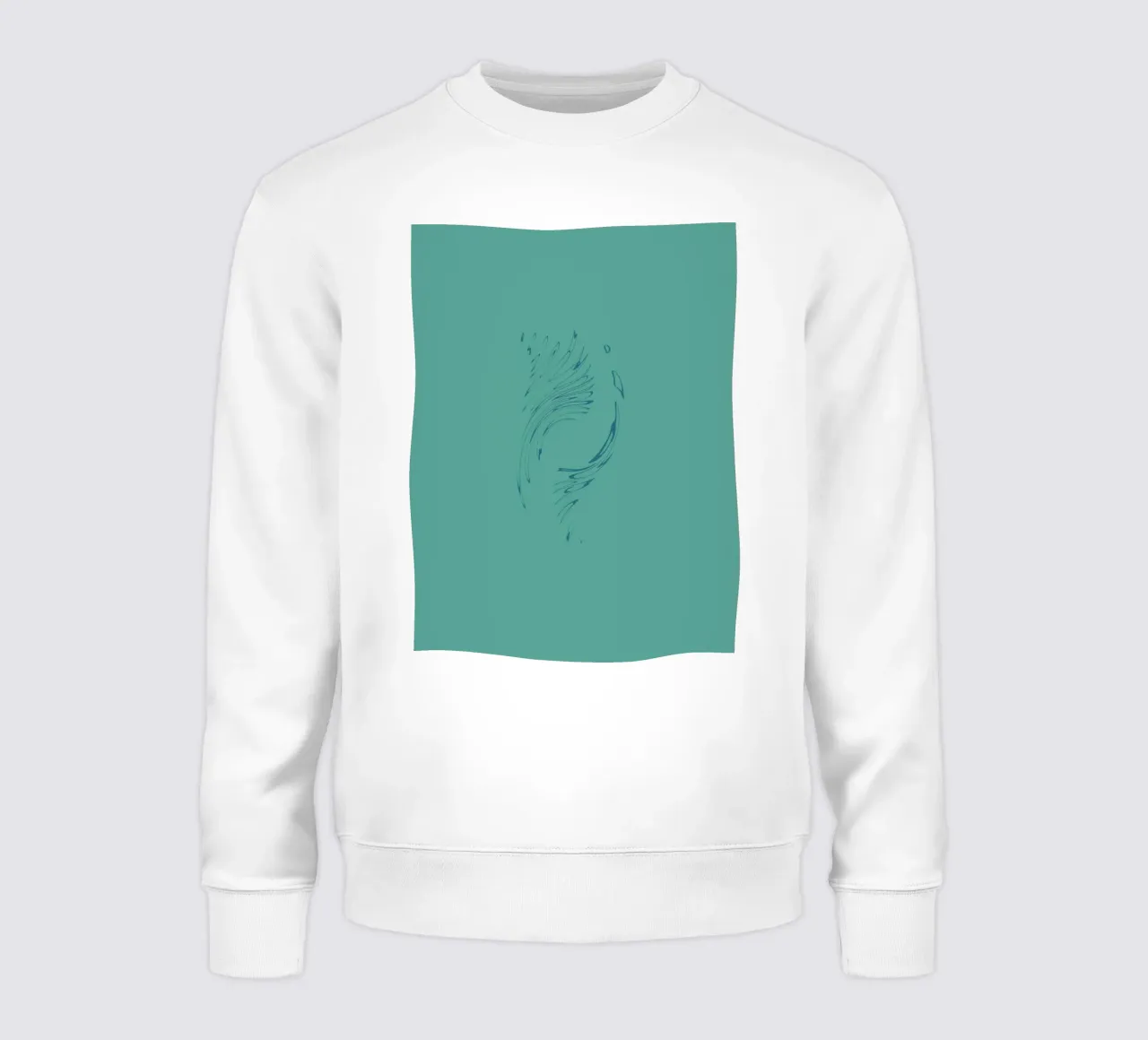 Motif circulaire abstrait et dynamique dans les tons bleus sweat de Something for you