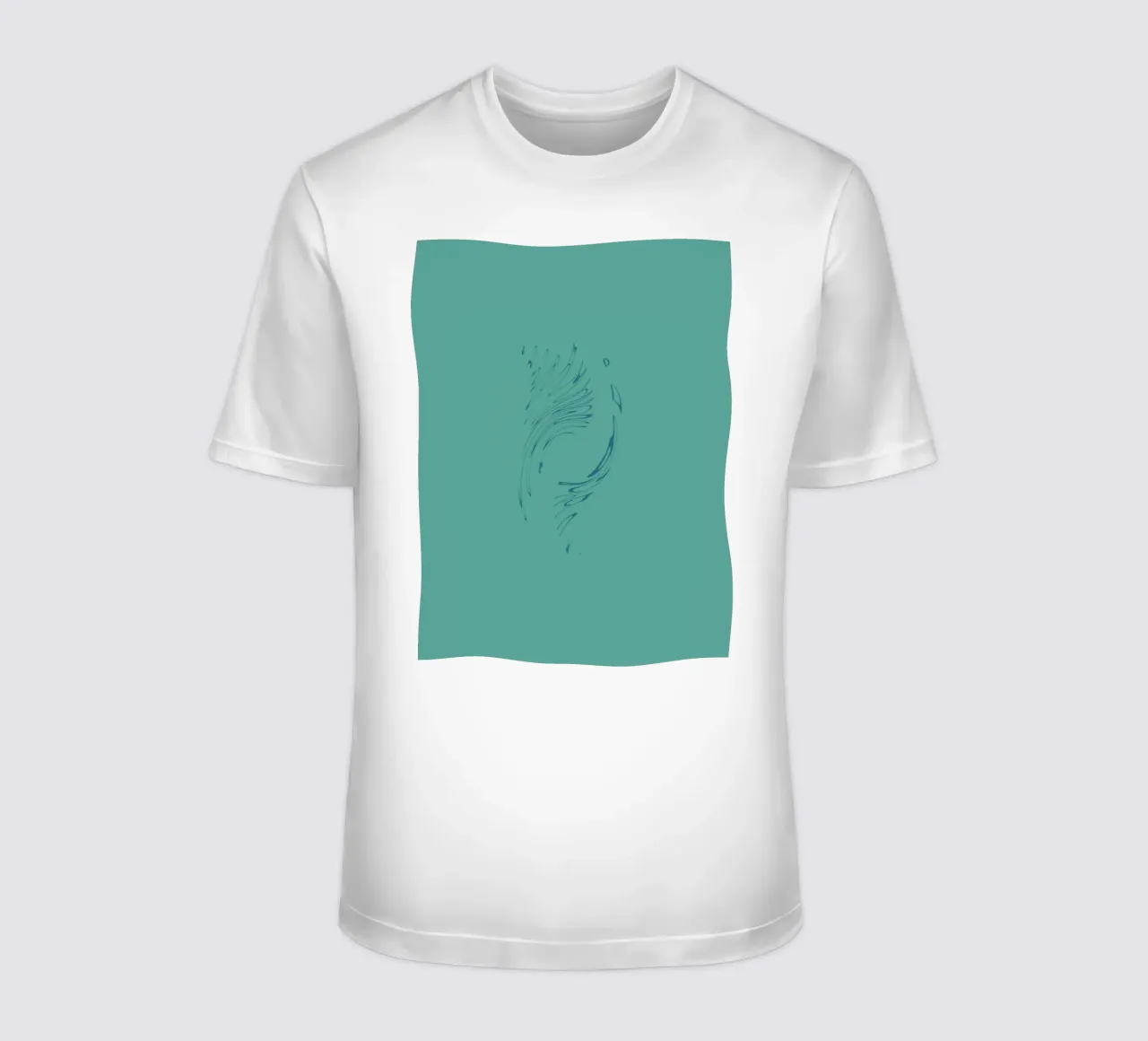 Abstract dynamic circular pattern in blue tones t-shirt by Something for you