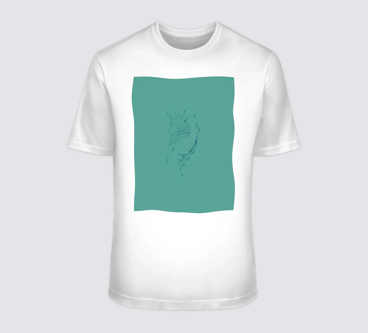 Abstract dynamic circular pattern in blue tones t-shirt by Something for you