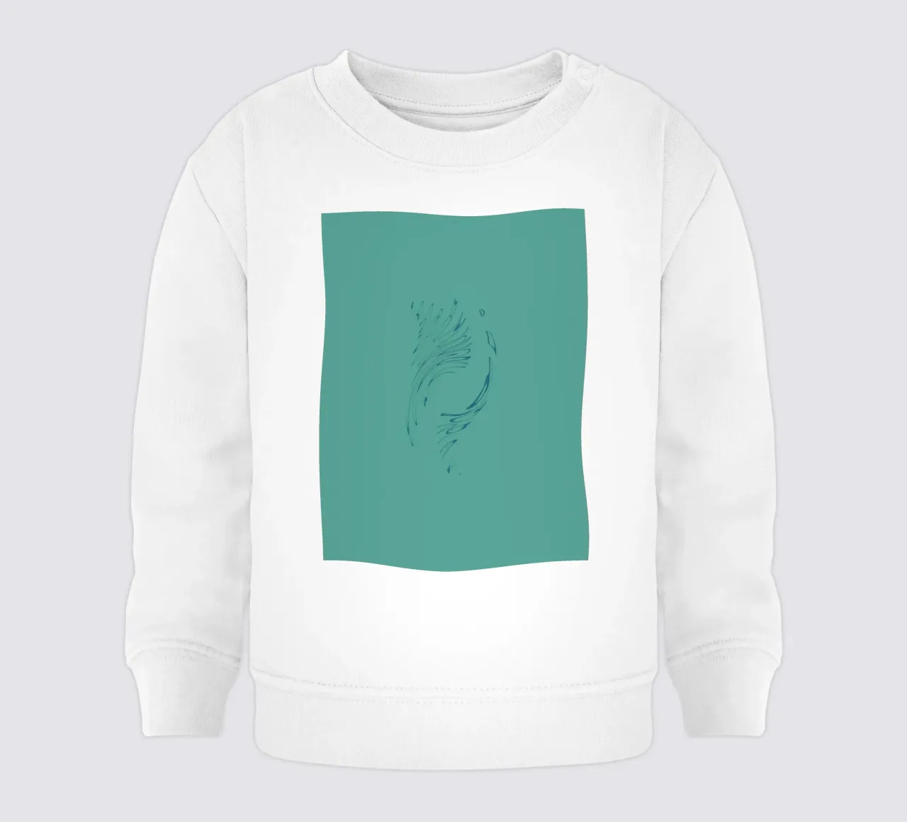 Abstract dynamic circular pattern in blue tones baby sweatshirt by Something for you