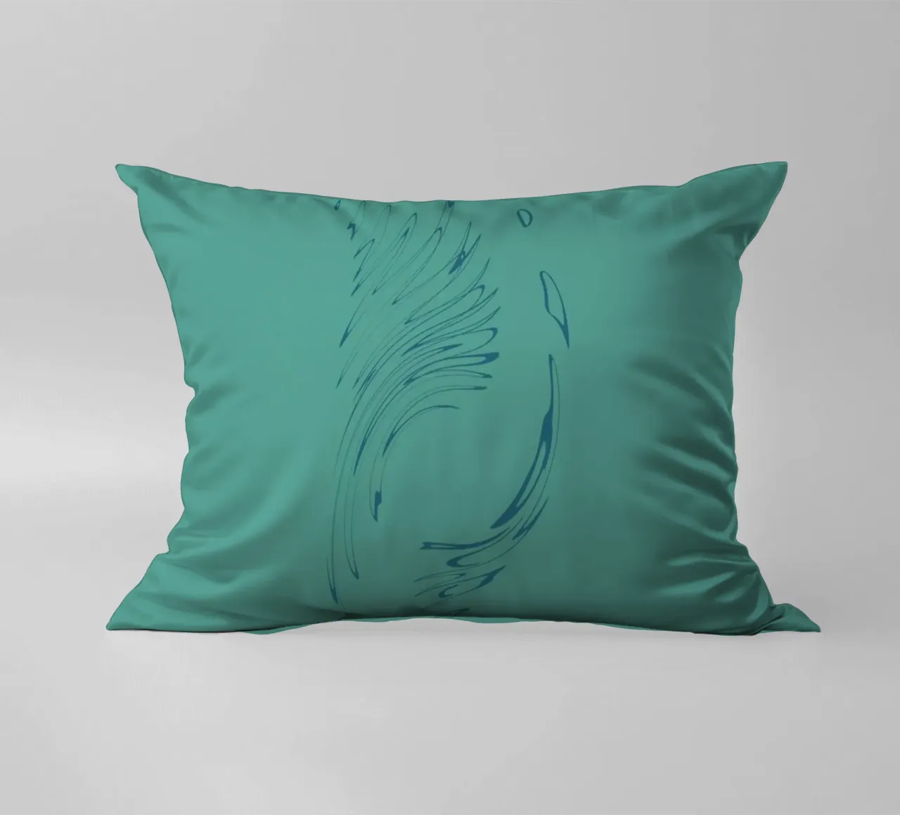 Abstract dynamic circular pattern in blue tones decorative cushion by Something for you