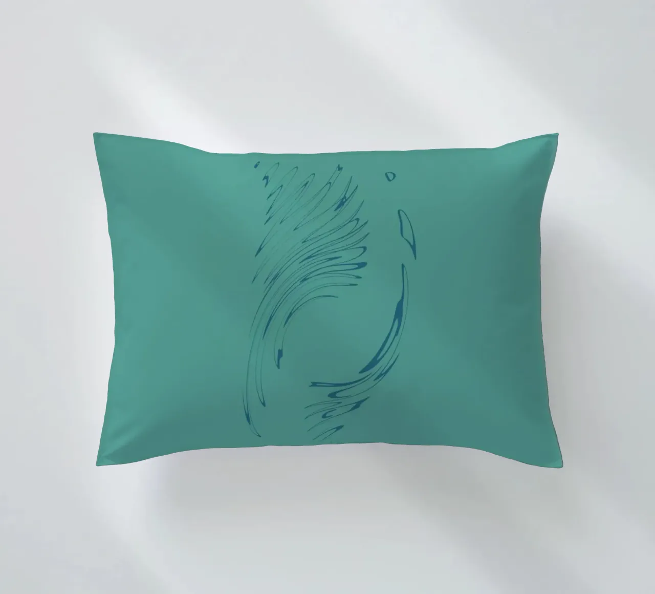 Abstract dynamic circular pattern in blue tones decorative cushion by Something for you