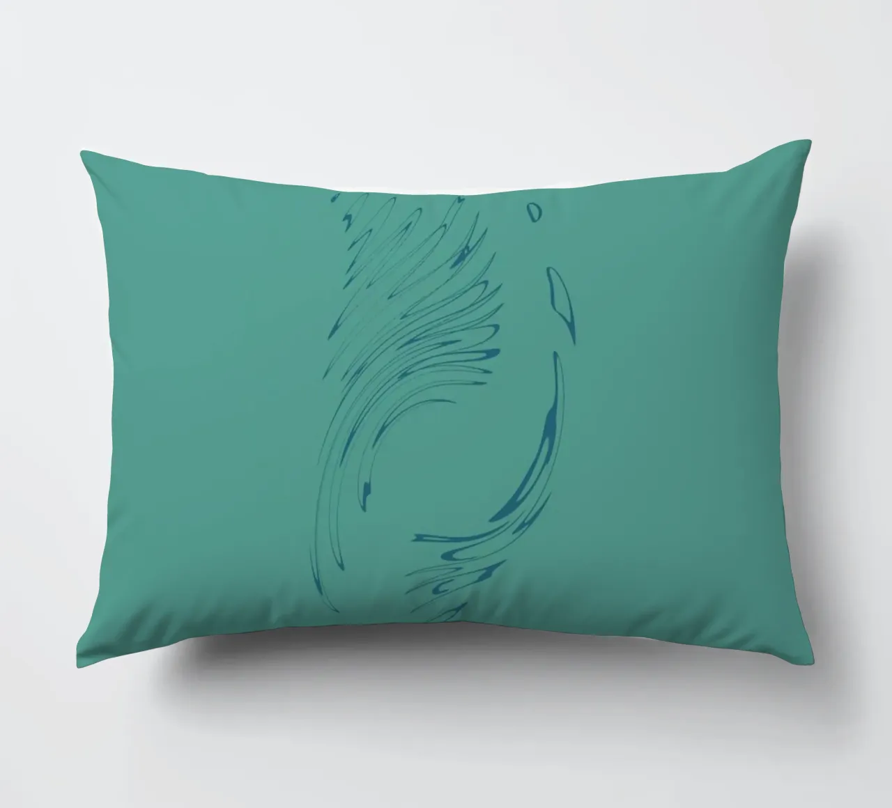 Abstract dynamic circular pattern in blue tones decorative cushion by Something for you