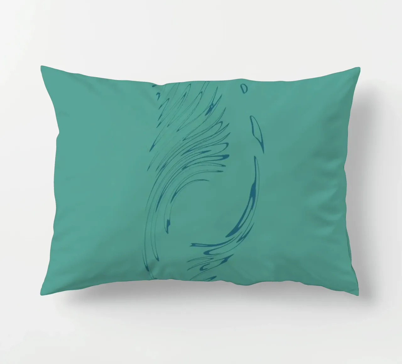 Abstract dynamic circular pattern in blue tones decorative cushion by Something for you