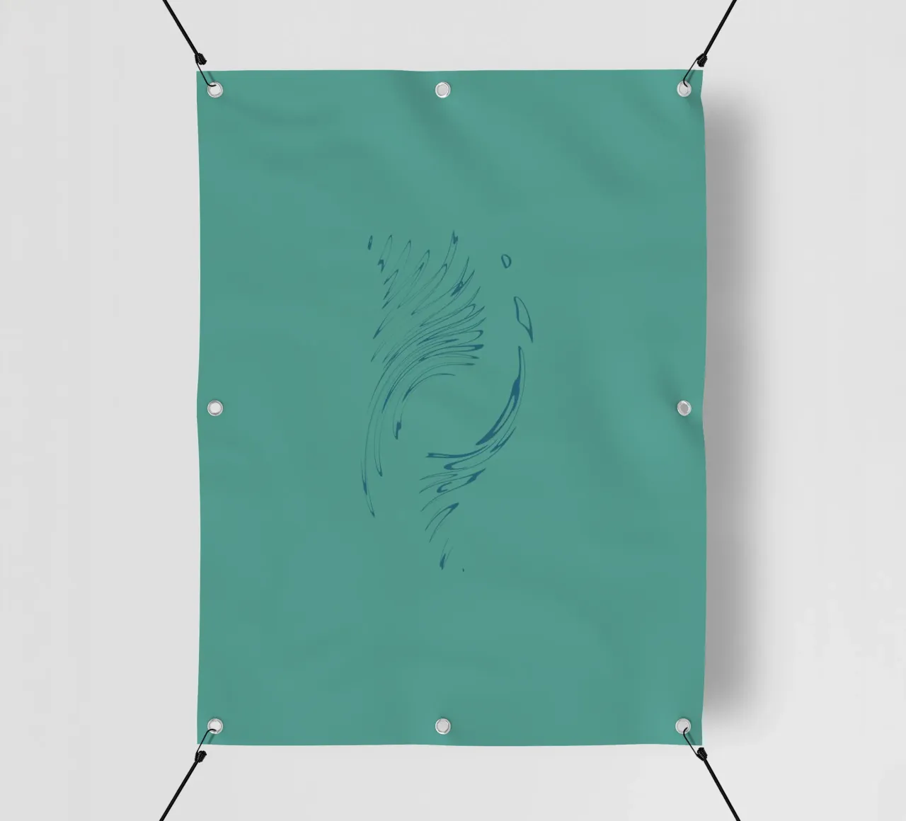 Abstract dynamic circular pattern in blue tones pvc cover by Something for you