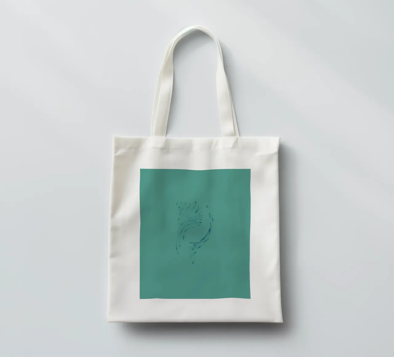 Abstract dynamic circular pattern in blue tones tote bag by Something for you