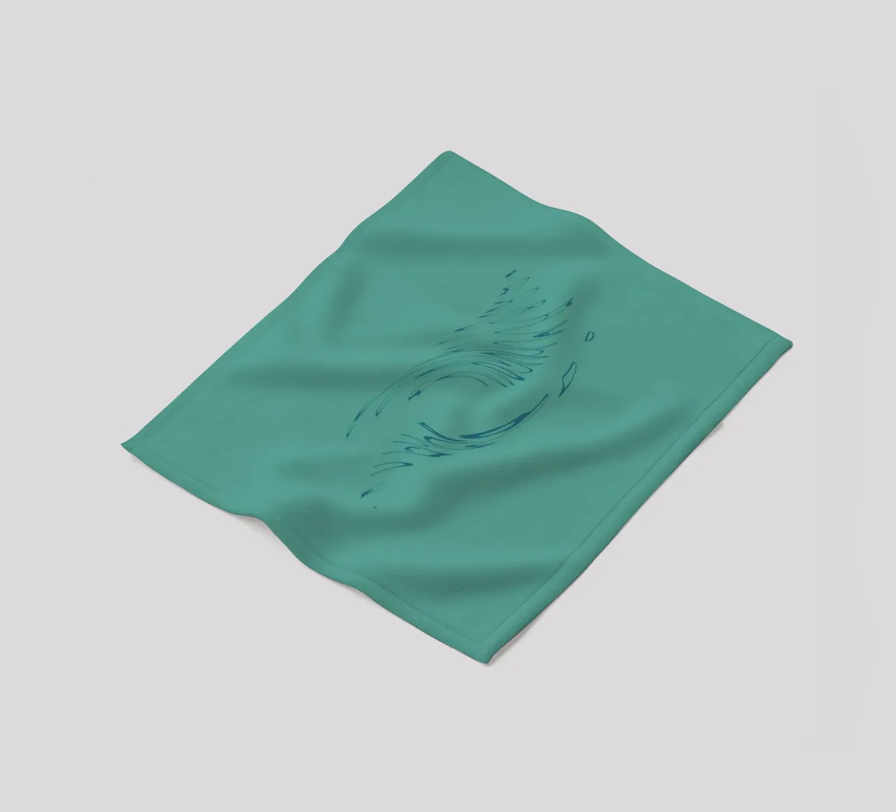 Abstract dynamic circular pattern in blue tones fleece blanket by Something for you