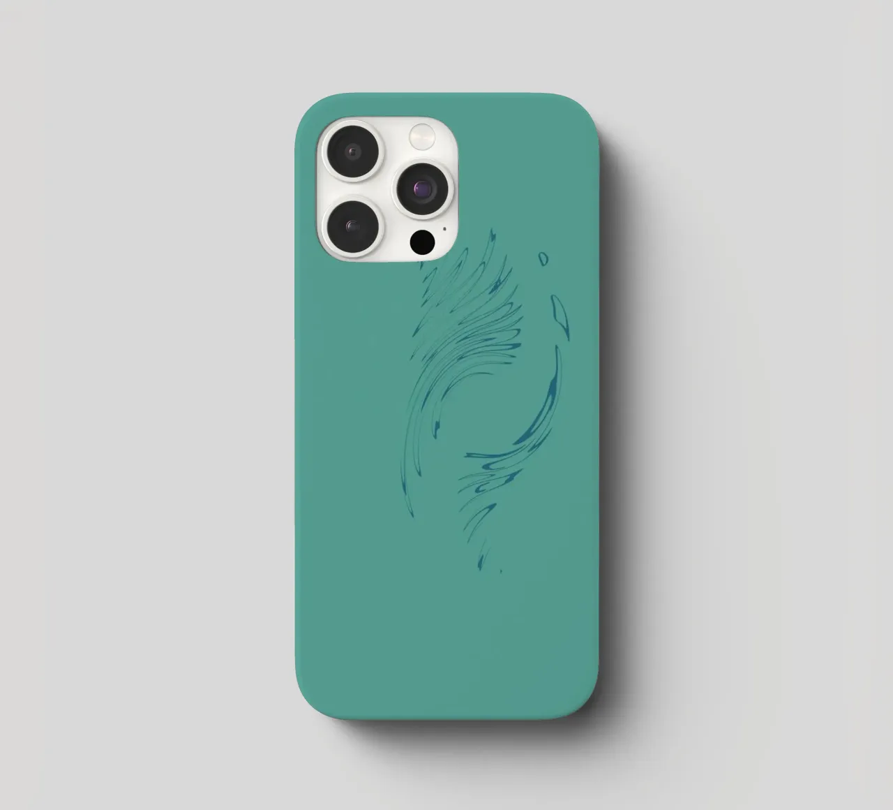 Abstract dynamic circular pattern in blue tones iphone case by Something for you