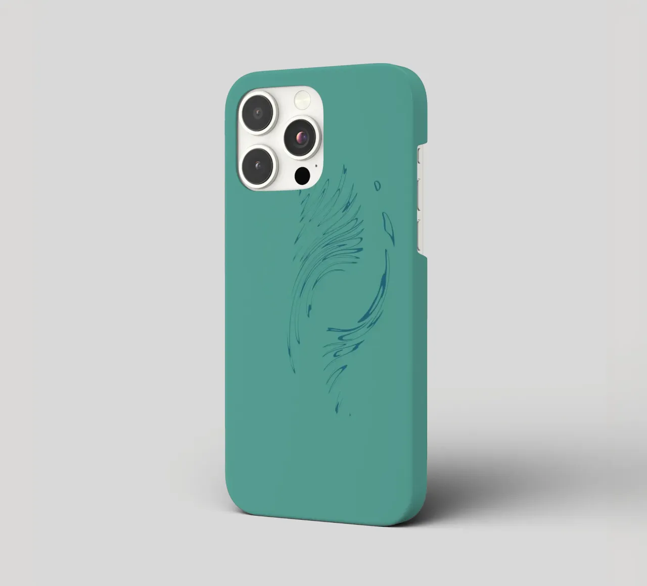 Abstract dynamic circular pattern in blue tones iphone case by Something for you