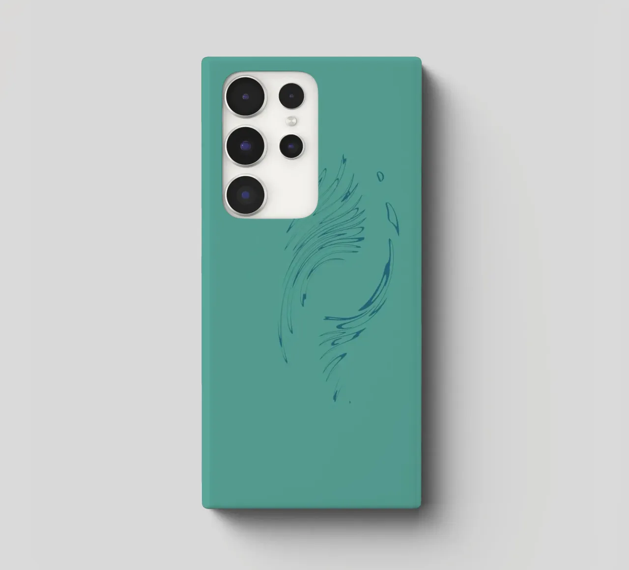 Abstract dynamic circular pattern in blue tones samsung phone case by Something for you