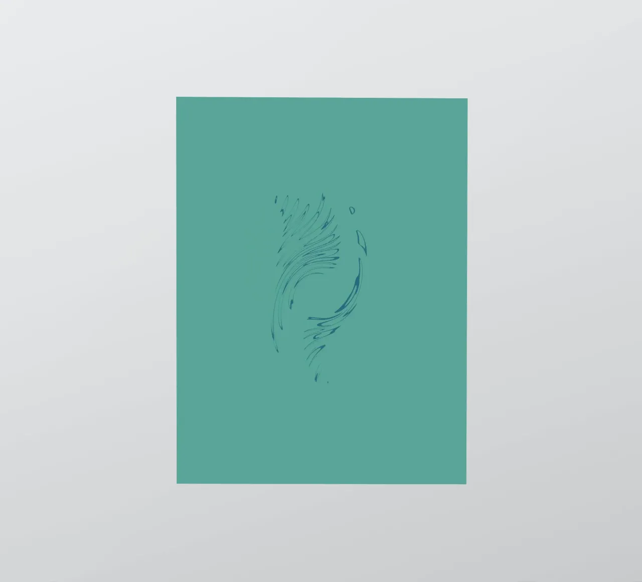 Abstract dynamic circular pattern in blue tones sticker by Something for you