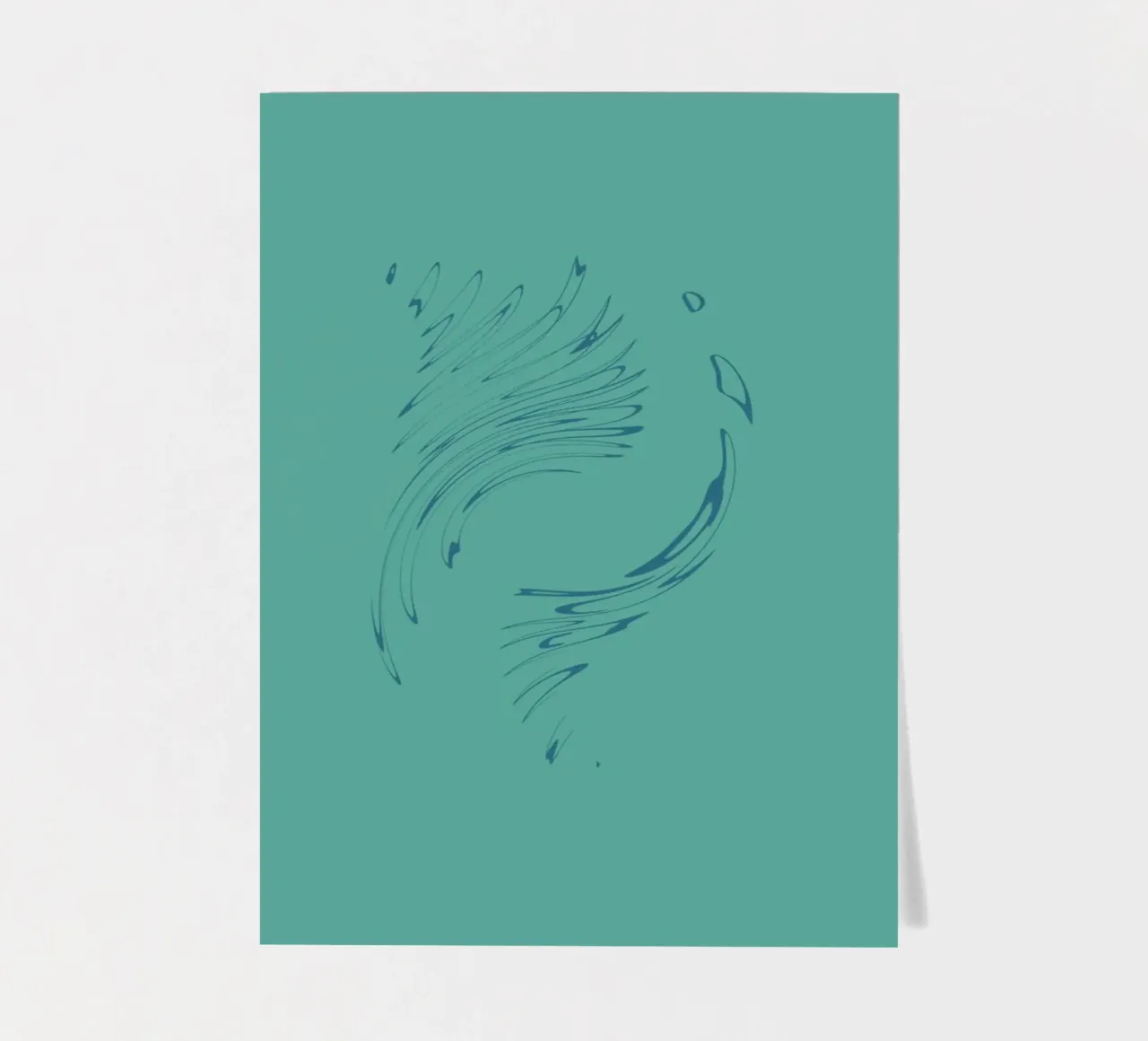 Abstract dynamic circular pattern in blue tones sticker sheet by Something for you