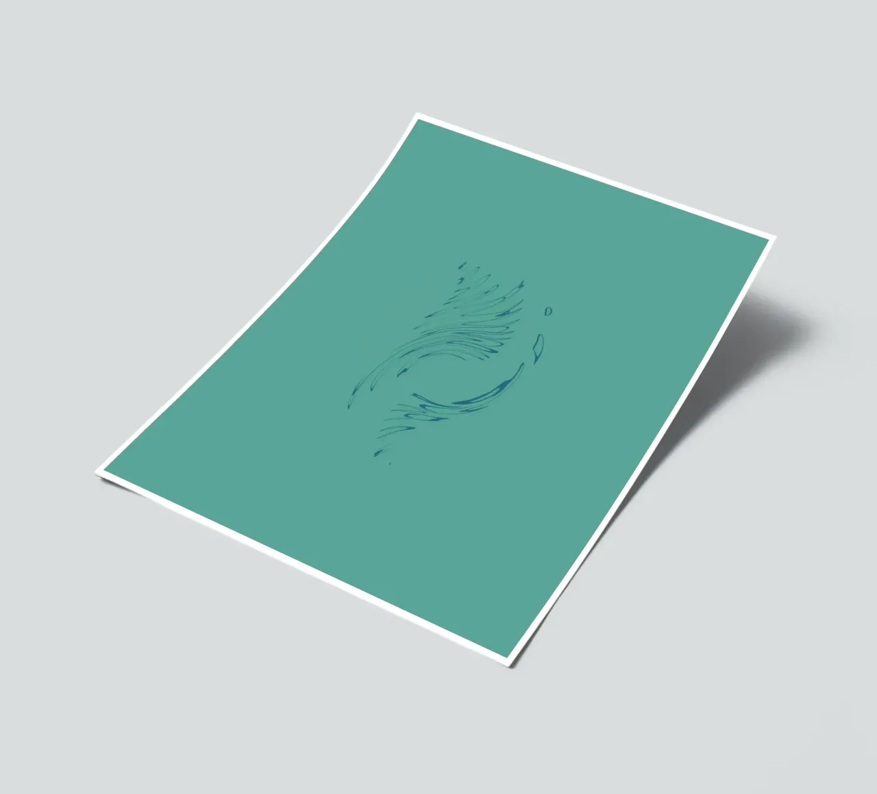 Abstract dynamic circular pattern in blue tones sticker sheet by Something for you