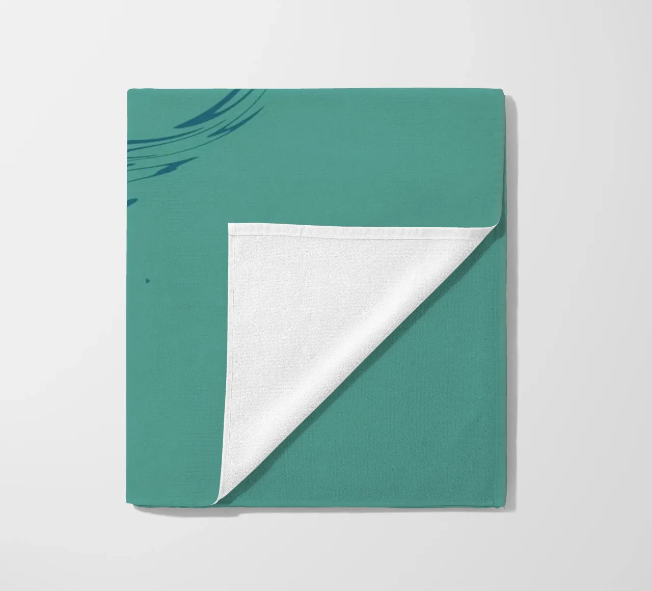 Abstract dynamic circular pattern in blue tones beach towel by Something for you