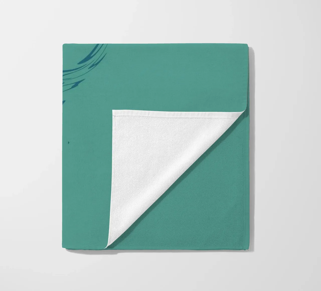 Abstract dynamic circular pattern in blue tones beach towel by Something for you