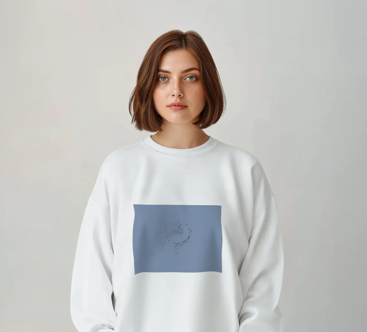 Abstract dynamic circular pattern in blue tones sweatshirt by Something for you