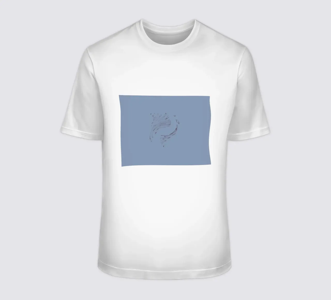 Abstract dynamic circular pattern in blue tones t-shirt by Something for you