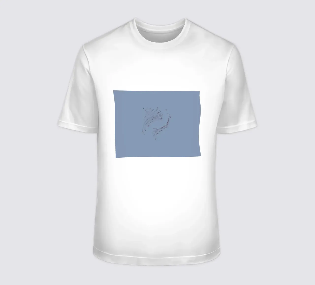 Abstract dynamic circular pattern in blue tones t-shirt by Something for you