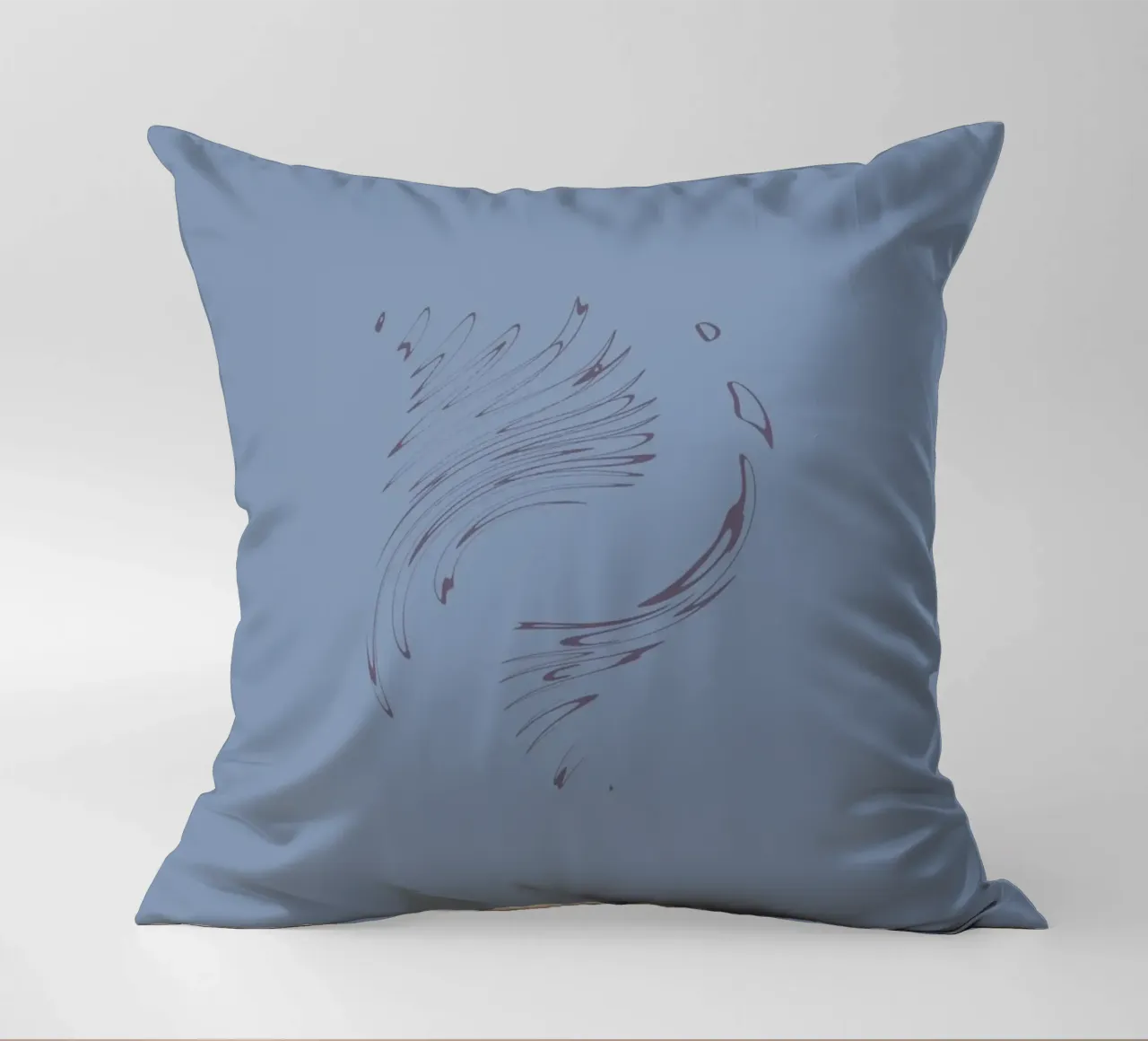 Abstract dynamic circular pattern in blue tones decorative cushion by Something for you