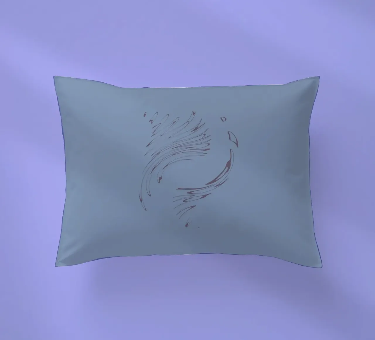 Abstract dynamic circular pattern in blue tones decorative cushion by Something for you