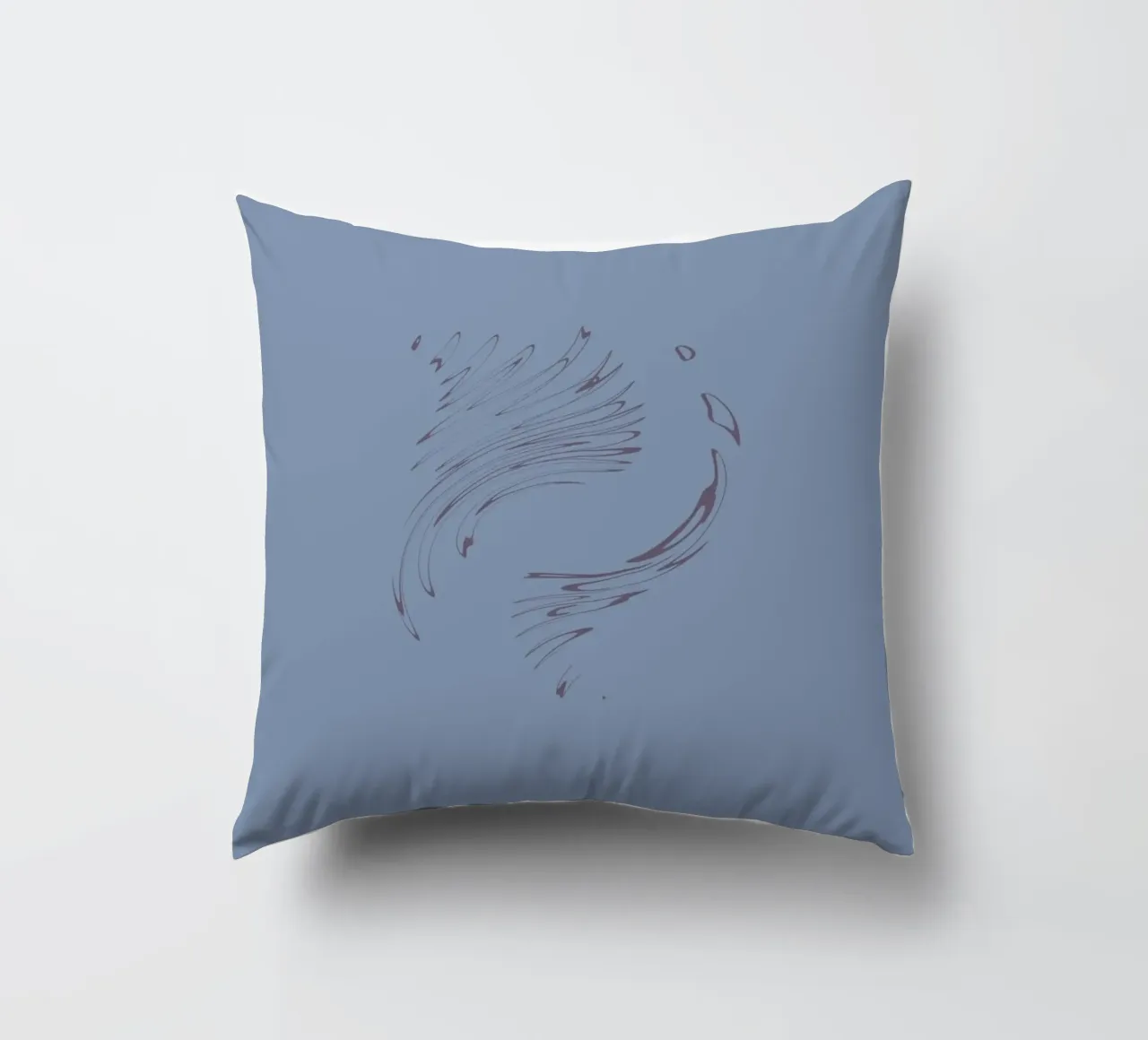 Abstract dynamic circular pattern in blue tones decorative cushion by Something for you