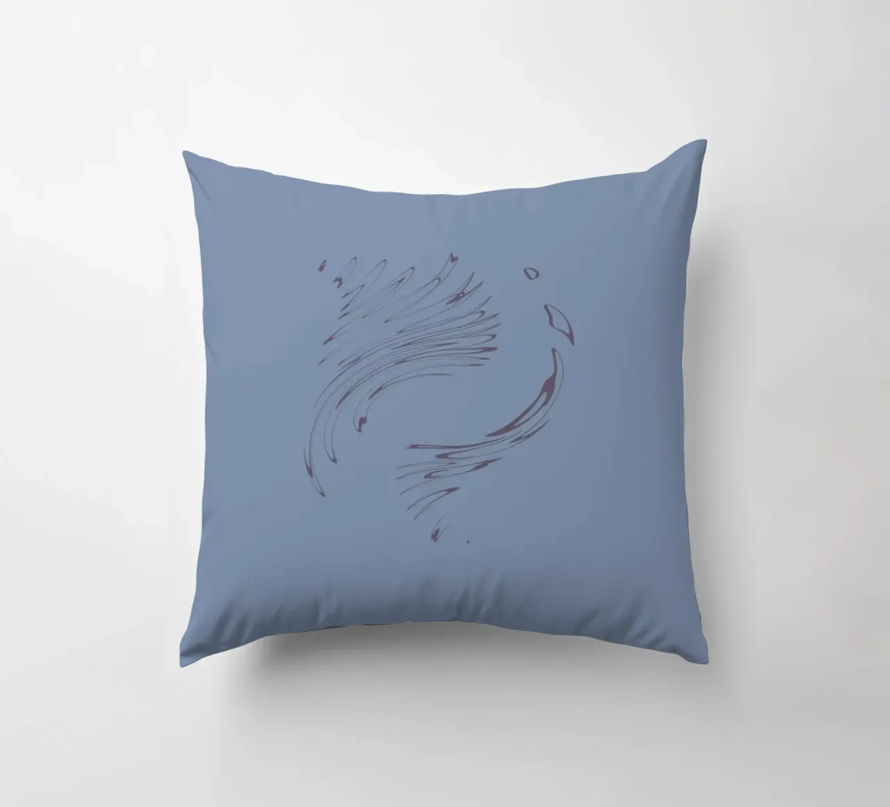 Abstract dynamic circular pattern in blue tones decorative cushion by Something for you