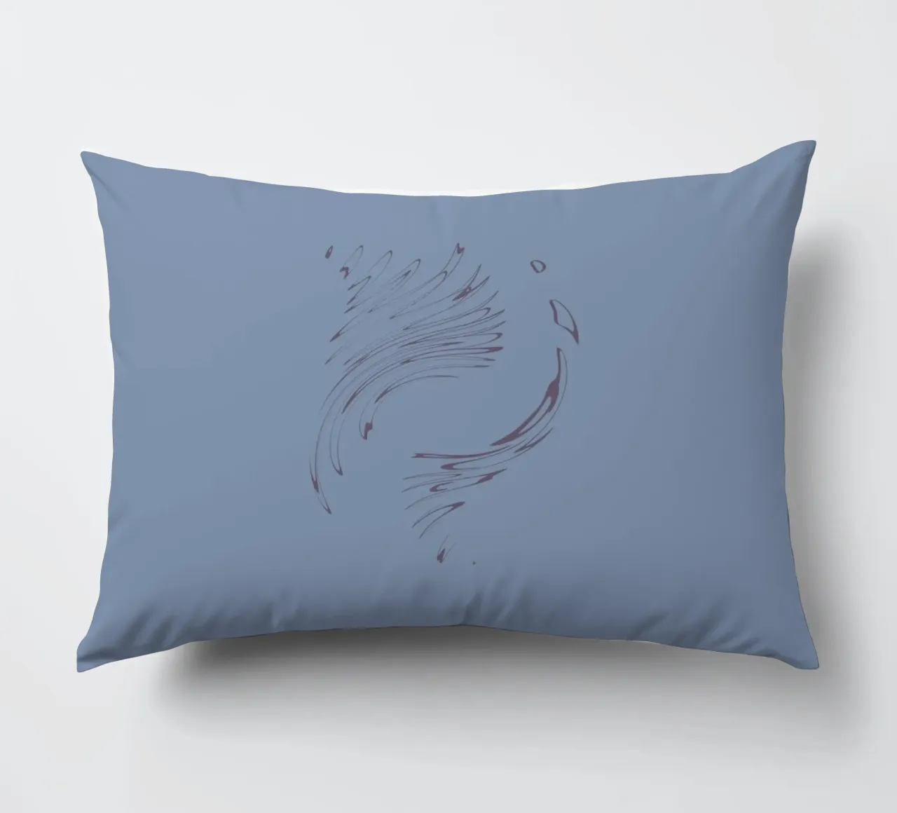 Abstract dynamic circular pattern in blue tones decorative cushion by Something for you