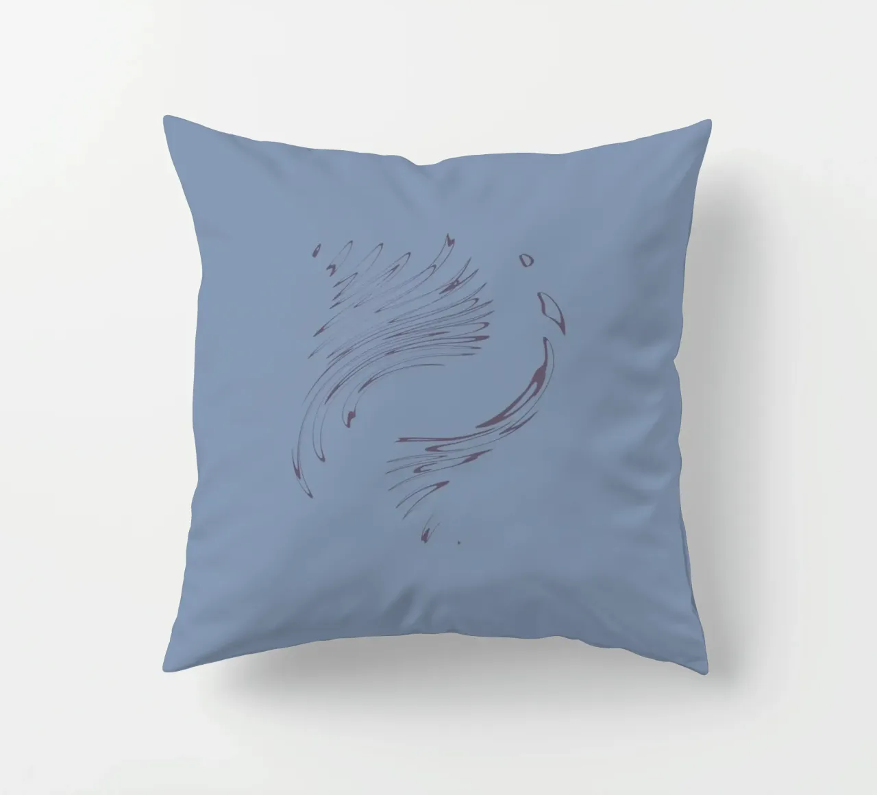 Abstract dynamic circular pattern in blue tones decorative cushion by Something for you