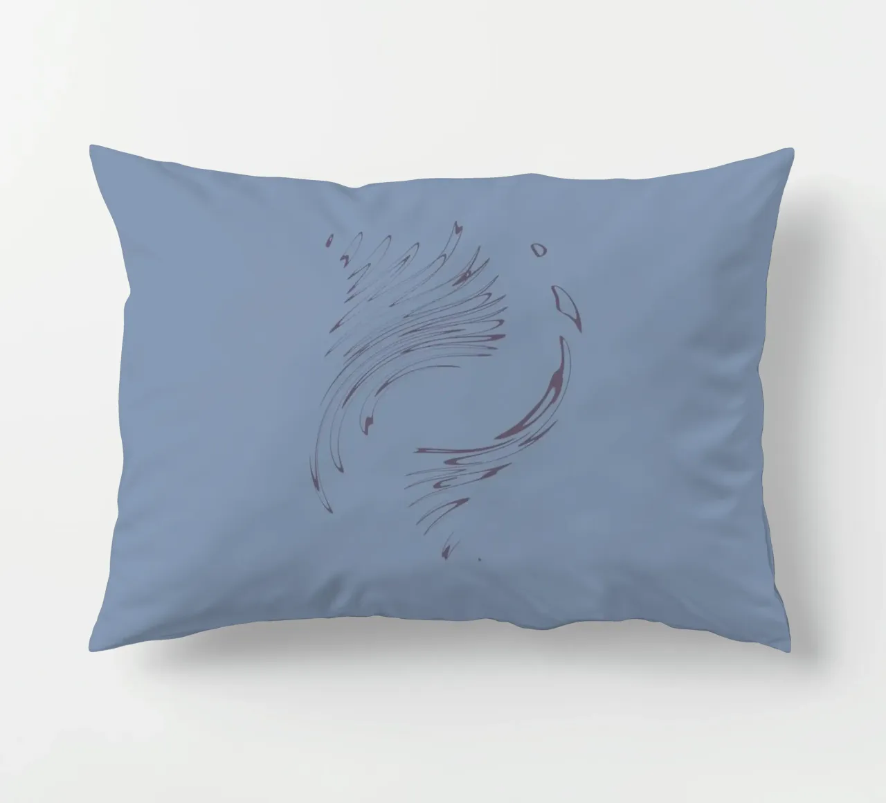 Abstract dynamic circular pattern in blue tones decorative cushion by Something for you