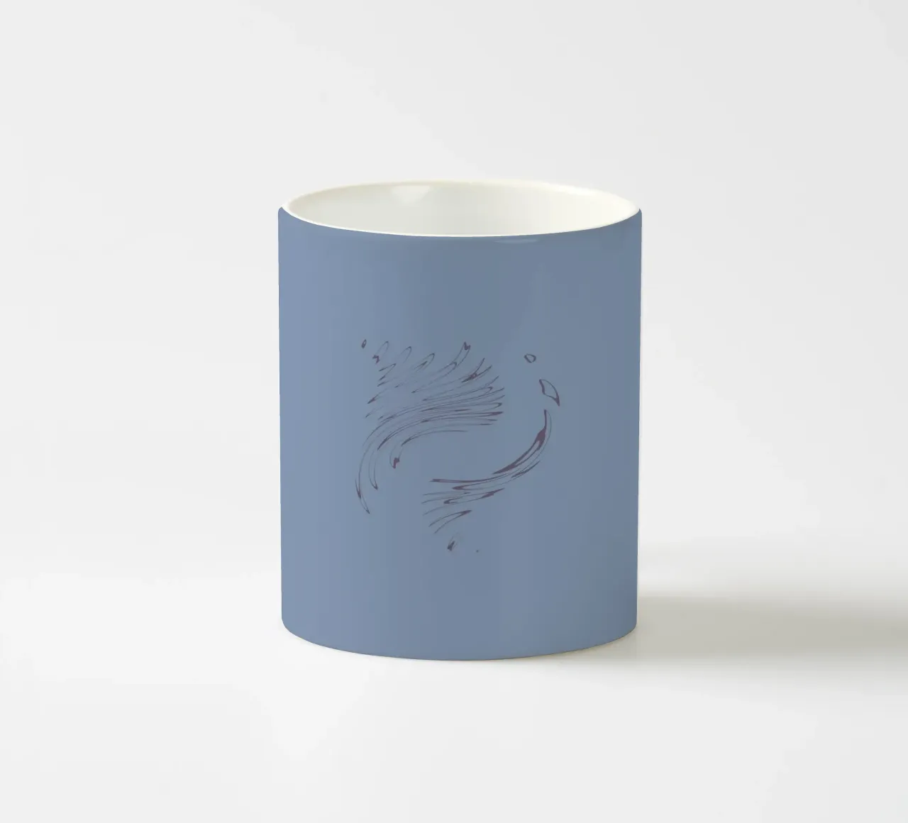 Abstract dynamic circular pattern in blue tones ceramic mug by Something for you