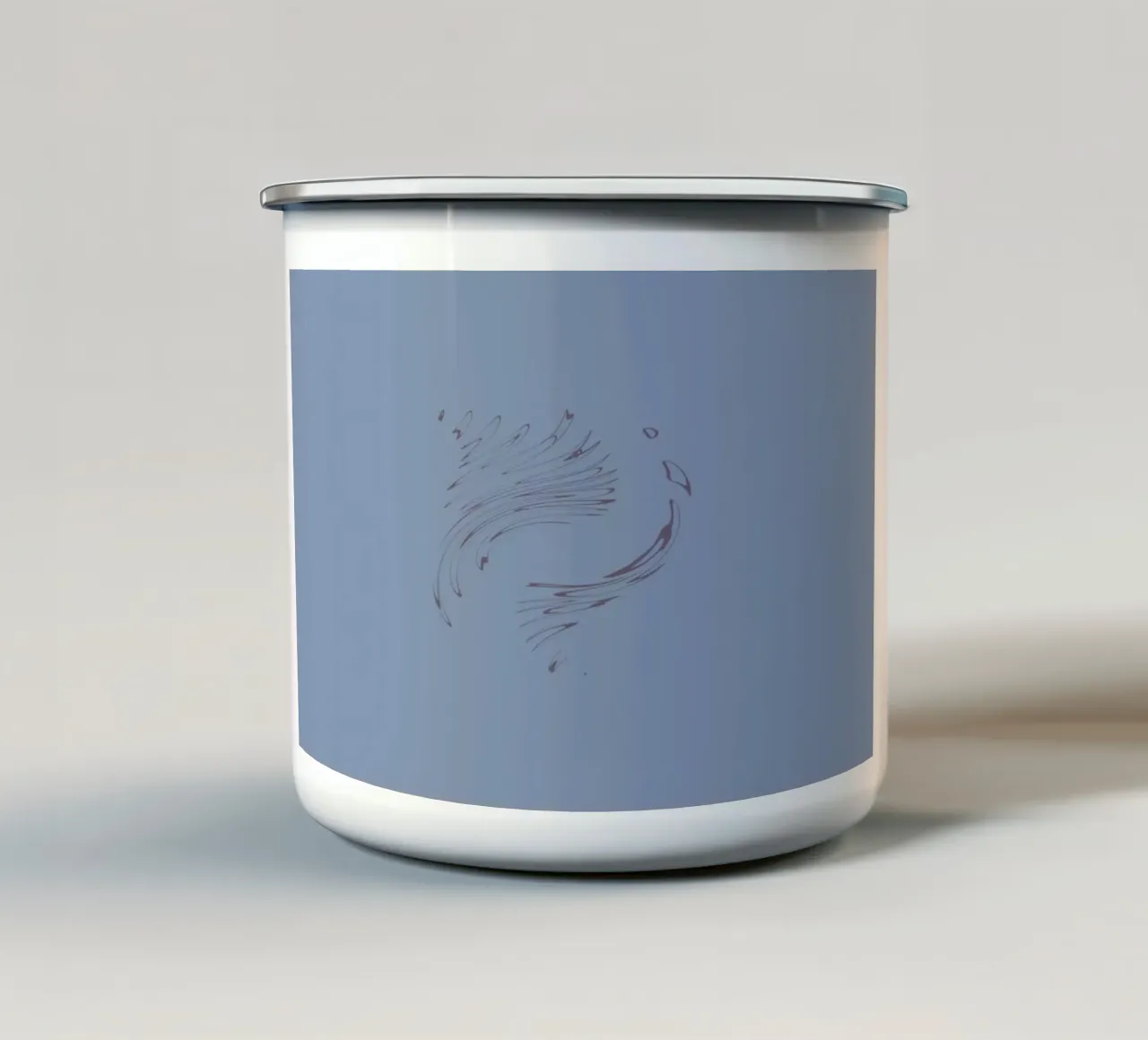Motif circulaire abstrait et dynamique dans les tons bleus mug en émail de Something for you